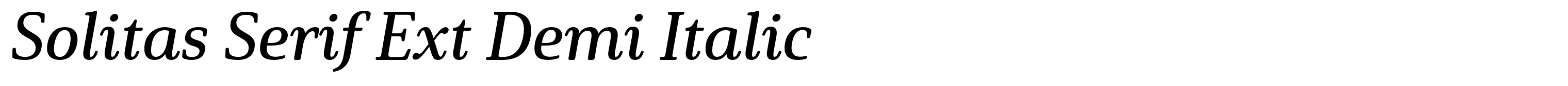 Solitas Serif Ext Demi Italic
